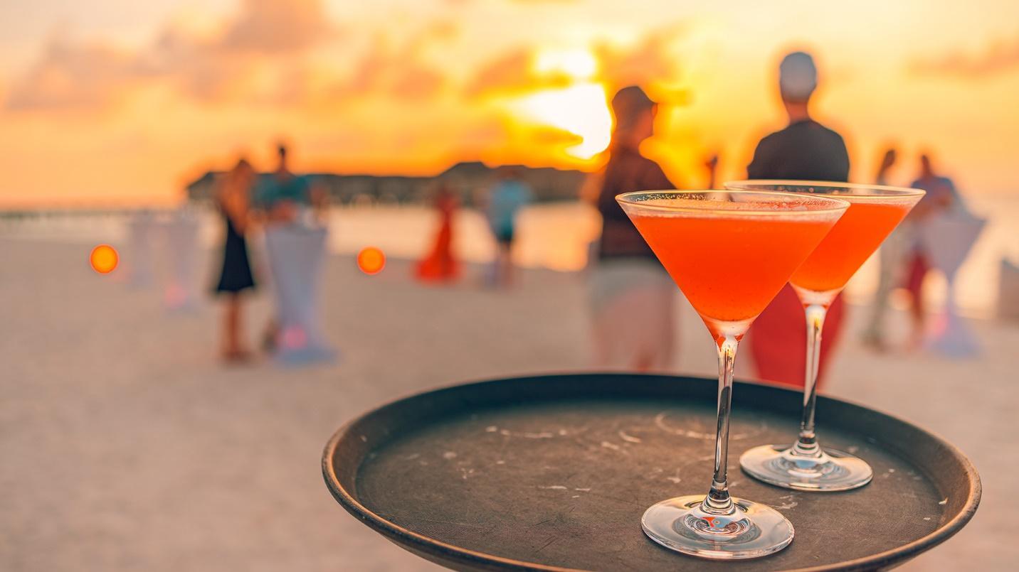 Sip on a delicious cocktail and enjoy the magical sunset.