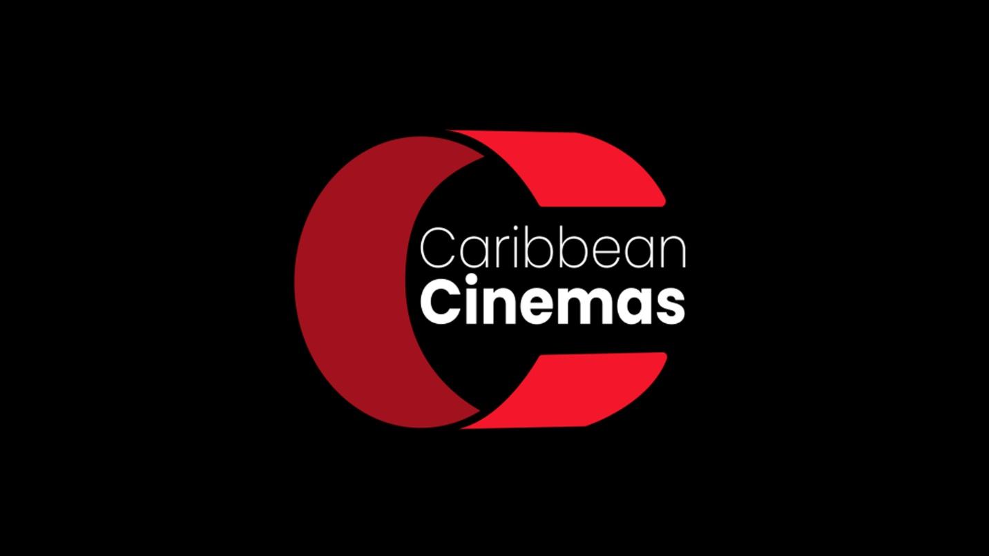 The Caribbean Cinemas logo with a red C-shape on a black background in a section about the films available there.